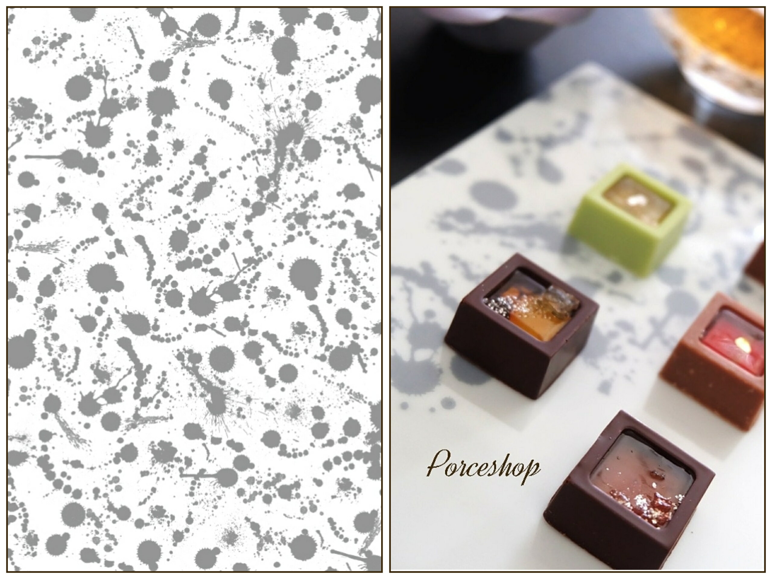 ポーセラーツ 転写紙 【白磁用】 スプラッシュドット転写紙 墨色 ポーセラーツ ポーセリンアート用 和柄 和モダン ドット ポーセラーツ転写紙 オリジナル 転写...