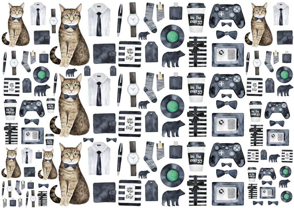 ポーセラーツ 転写紙 【白磁用】 オシャレCAT Gentle 猫 ポーセラーツ ポーセリンアート用 かわいい オシャレ ポーセリン ネコ ねこ 猫ちゃん オリ...