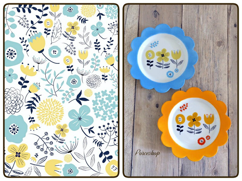 限定30枚楽天SS半額セール♪ポーセラーツ 転写紙 【白磁用】北欧風 フラワー&リーフ転写紙 ブルー ポーセラーツ ポーセリンアート用 かわいい オシャレ ポー...