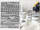 ポーセラーツ 転写紙 【白磁用】mini イニシャル転写紙 アルファベット ブラック 英文字 数字 A5サイズ ポーセラーツ ポーセリンアート用 かわいい オ...