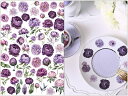 ポーセラーツ 転写紙 【白磁用】パープルピオニー転写紙 ポーセラーツ用転写紙 紫の花 ポーセラーツ ポーセリンアート用 かわいい オシャレ ポーセリン ポーセラ...