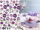 ポーセラーツ 転写紙 【ガラス用】パープルピオニー転写紙 ポーセラーツ用転写紙 紫の花 ポーセラーツ ポーセリンアート用 かわいい オシャレ ポーセリン ポーセ...