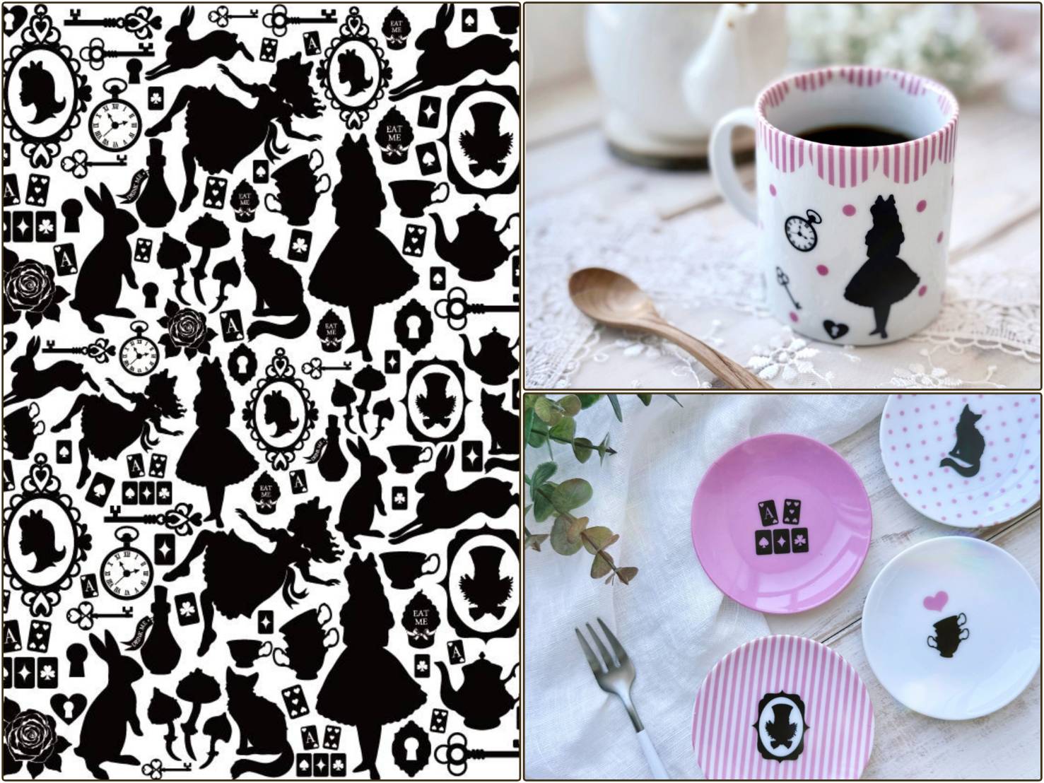 ポーセラーツ 転写紙 【白磁用】アリス転写紙 ブラック ALICE転写紙 ポーセラーツ ポーセリンアート用転写紙 転写シート ポーセリン アート ポーセラーツ転...