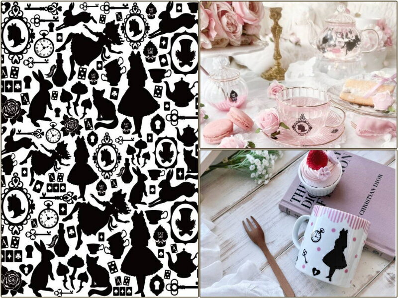 ポーセラーツ 転写紙 【セット割】アリス転写紙 ブラック ※白磁&ガラス用お得なセット20%オフ ALICE転写紙 ポーセラーツ ポーセリンアート用転写紙 転写...