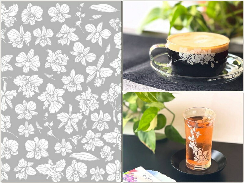 ポーセラーツ 転写紙【ガラス用】ホワイトシリーズ ファレノプシス・オーキッド 胡蝶蘭転写紙 A4サイズ(ポーセラーツ ポーセリンアート 花柄 転写紙 和柄 和モ...