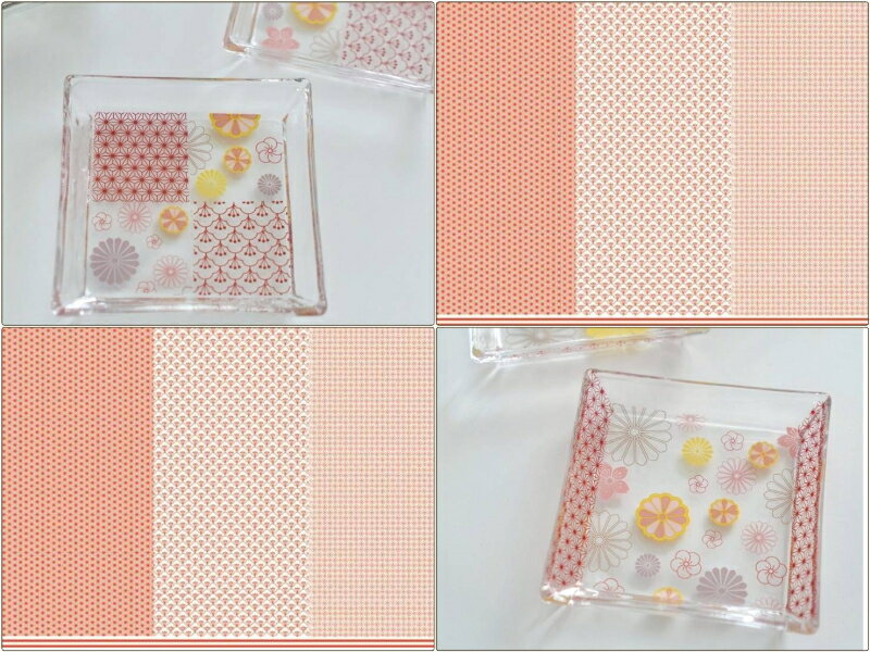 ポーセラーツ 転写紙 【ガラス用】和柄3種類転写紙 朱赤 ポーセラーツ ポーセリンアート用転写紙 転写シート ポーセリン アート ポーセラーツ転写紙 和柄転写紙...