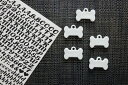 【5個セット】白磁★ドッグチャーム 5個セット購入でminiイニシャル転写紙をプレゼント dog 犬 わんちゃん わんこ ワンコ ポーセラーツ ポーセリンア...