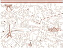 ポーセラーツ 転写紙 【白磁用】ParisMapパリマップ転写紙 ライトブラウン ポーセラーツ ポーセリンアート用 かわいい オシャレ ポーセリン パリ ポーセ...