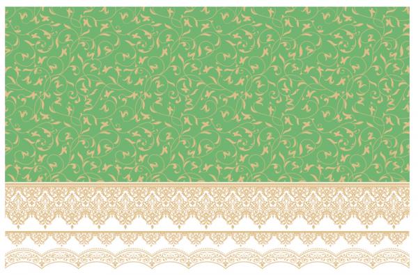 ポーセラーツ 転写紙 【ガラス用】アラベスク転写紙 グリーン ポーセラーツ ポーセリンアート用転写紙 転写シート ポーセリン アート オリジナル 転写紙