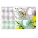 ポーセラーツ 転写紙 【白磁用・セット割】千鳥格子転写紙 パープル ペパーミント・グレー ポーセラーツ ポーセラーツ用転写紙 ポーセリン ポーセリンアート ベー...