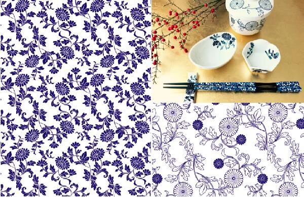 ポーセラーツ 転写紙 【白磁用】和の花 藍色 ポーセラーツ ポーセリンアート用転写紙 転写シート ポーセリン アート ポーセラーツ転写紙 和柄転写紙 和 和柄 ...