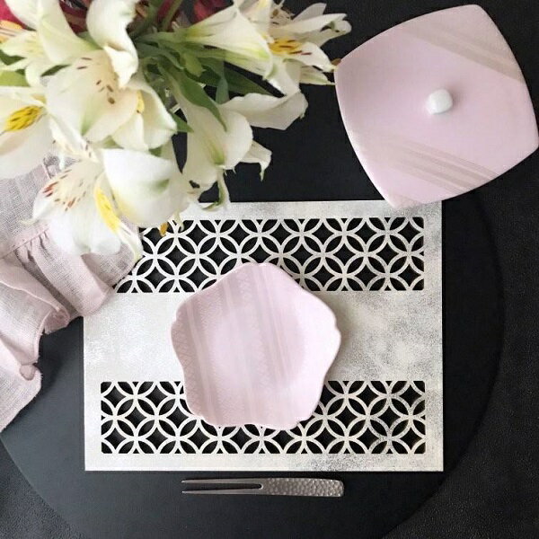 ポーセラーツ 転写紙 【白磁用】織り転写紙 銀 ポーセラーツ ポーセリンアート用転写紙 転写シート ポーセリン アート ポーセラーツ転写紙 和柄転写紙 和 和柄 オリジナル　転写紙