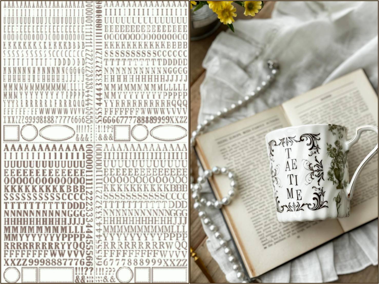 ポーセラーツ 転写紙 【白磁用】LOGO's ロゴズ ブラウン ポーセラーツ ポーセリンアート用転写紙 転写シート ポーセリン アート ポーセラーツ転写紙 チョ...