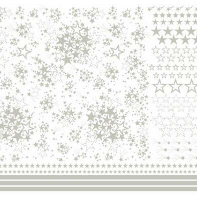 ポーセラーツ 転写紙 【白磁用】お星さまスター シルバー ポーセラーツ ポーセリンアート用転写紙 転写シート ポーセリン アート ポーセラーツ用転写紙 スター転...