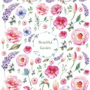 ポーセラーツ 転写紙 【白磁用】水彩 ビューティフルガーデン転写紙 ピンク ポーセラーツ ポーセリンアート用 かわいい オシャレ ポーセリン パリ ポーセラーツ...