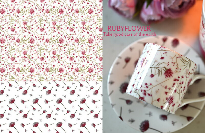 ポーセラーツ 転写紙 【白磁用】Rubyflower ルビーフラワー転写紙 ポーセラーツ用転写紙 蝶 ちょうちょ ポーセラーツ ポーセリンアート用 かわいい オ...