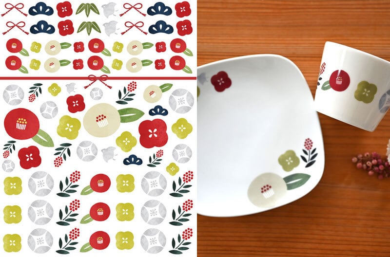 ポーセラーツ 転写紙 【白磁用】水彩モダン和柄 彩 AYA 転写紙 A4サイズ ポーセラーツ ポーセリンアート用 かわいい オシャレ ポーセリン 和モダン ポー...