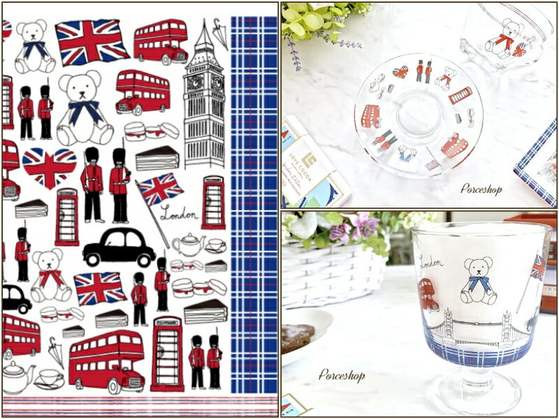 ポーセラーツ 転写紙 【ガラス用】 Love London ロンドン 転写紙 ポーセラーツ ポーセリンアート用 かわいい オシャレ ポーセリン クマ 熊 イギリ...