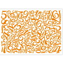 ポーセラーツ 転写紙 【ガラス用】 numeral 数字転写紙 オレンジ ポーセラーツ ポーセリンアート用 かわいい オシャレ ポーセリン ナンバー転写紙 数字...