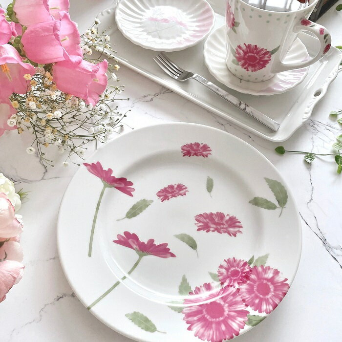 ポーセラーツ 転写紙 【白磁用】ガーベラ転写紙 プレシャスピンク(濃いピンク)ポーセラーツ ポーセリンアート用 かわいい オシャレ ポーセリン パリ ポーセラー...