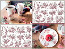 ポーセラーツ 転写紙 【白磁用】冬のブーケ転写紙 レッド ヒイラギ クリスマスローズ ポーセラーツ ポーセリンアート用 かわいい オシャレ ポーセリン ポーセラ...