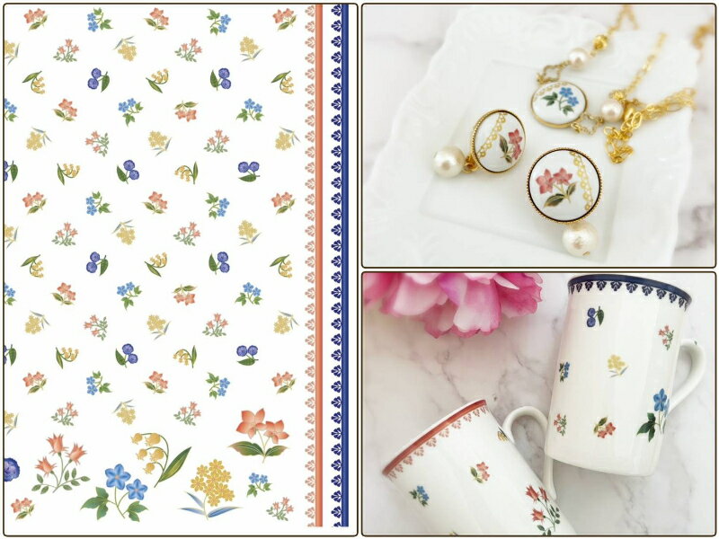 ポーセラーツ 転写紙 【白磁用】 彩り小花 •プチフラワー転写紙(ポーセラーツ ポーセリンアート 花柄 転写紙) ポーセリンアート用 かわいい ポー...