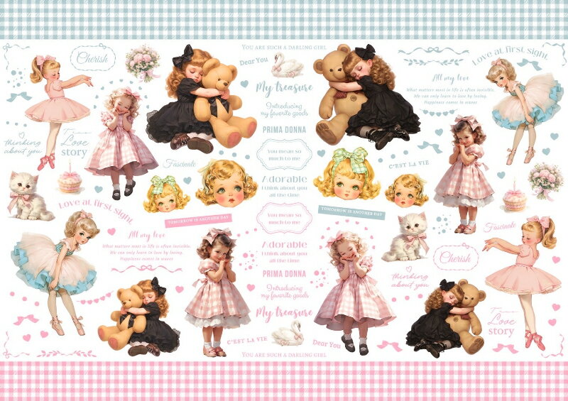 ポーセラーツ 転写紙【セット割】little ballerina リトルバレリーナ転写紙 ※白磁&ガラス用お得なセット10%オフ(ポーセラーツ ポーセリンアート...