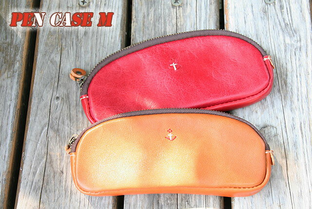 ジャプリッシュ ラウンドペンケース(M) | ペンケース 筆箱 スリム 本革 日本製 全5色 メンズ レディース キャメル チョコ 茶 グリーン 緑 レッド 赤...