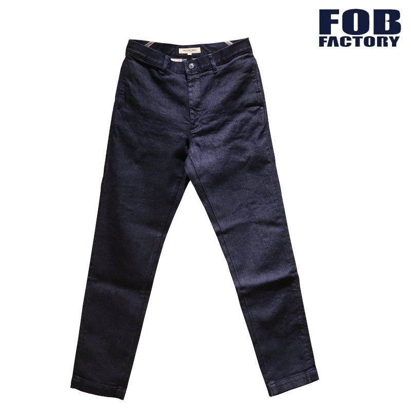 楽天PORKY’S【送料無料】 F.O.B FACTORY（FOBファクトリー） “RELAX TROUSERS/リラックストラウザーズ” F0527 メンズ アメカジ ストレッチパンツ リラックススウェットデニム インディゴ 日本製