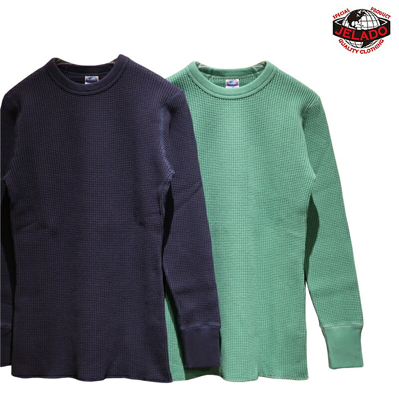 【送料無料】 JELADO（ジェラード） “MEGA THERMAL Crew Neck/メガサーマルクルーネック” AB94237 メンズ アメカジ サーマルシャツ ワッフル 日本製