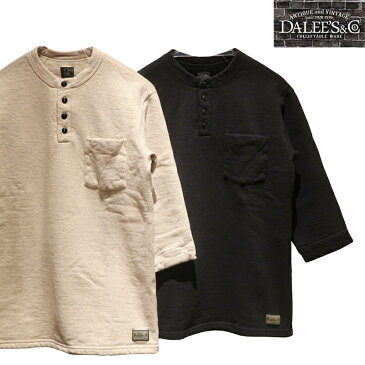 【送料無料】 DALEE'S&CO（ダリーズ） “Rail Nit.A/レイルニット” RAIL ROAD KNIT メンズ アメカジ ヘンリーネック Tシャツ 6分袖 7分袖 日本製