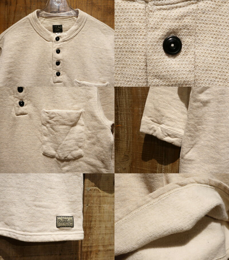 【送料無料】 DALEE'S&CO（ダリーズ） “Rail Nit.A/レイルニット” RAIL ROAD KNIT メンズ アメカジ ヘンリーネック Tシャツ 6分袖 7分袖 日本製