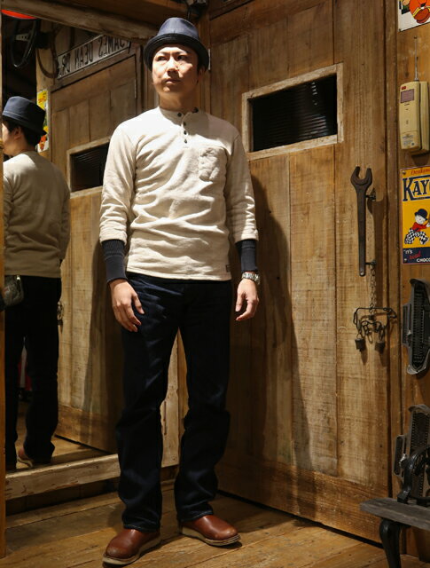 【送料無料】 DALEE'S&CO（ダリーズ） “Rail Nit.A/レイルニット” RAIL ROAD KNIT メンズ アメカジ ヘンリーネック Tシャツ 6分袖 7分袖 日本製