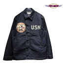  TOYS McCOY（トイズマッコイ） “U.S.N. UTILITY JACKET "SNOOPY FAR EAST CRUISE"/スヌーピー ファーイーストクルーズ” TMJ2404 メンズ アメカジ デニムミリタリージャケット ユーティリティジャケット 米海軍 日本製