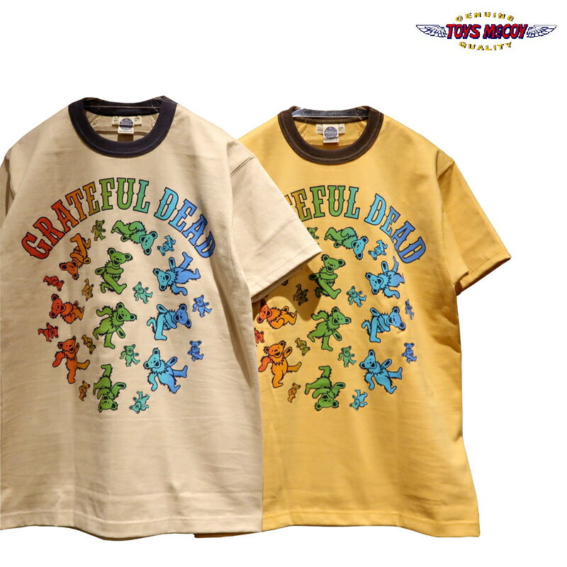  TOYS McCOY（トイズマッコイ） GRATEFUL DEAD TEE “DANCING BEAR/ダンシングベアー” TMC2314 メンズ アメカジ Tシャツ グレイトフルデッド デッドベアー 丸胴 日本製