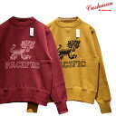 リー トレーナー メンズ 【送料無料】 CUSHMAN（クッシュマン） SET IN SLEEVE SWEAT “PACIFIC TIGERS/パシフィックタイガース” 26901P メンズ アメカジ スウェットシャツ セットインスリーブ 丸胴 日本製