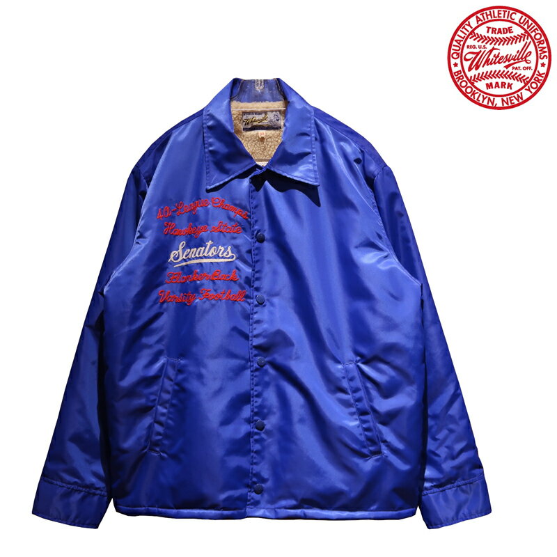 【送料無料】 WHITESVILLE（ホワイツビル） “NYLON COACH JACKET/ナイロンコーチジャケット” WV15389 メンズ アウター アメカジ ウインドブレーカー チェーン刺繍