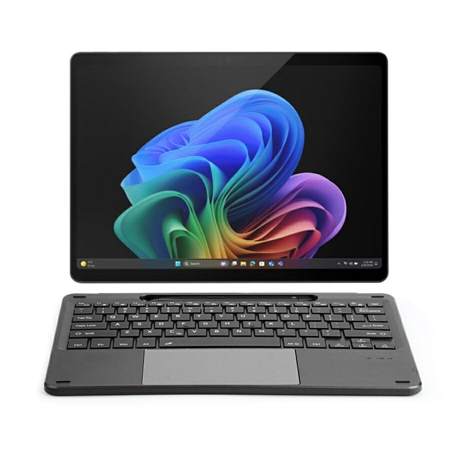 Surface キーボード pro12 サーフェス キーボード カバー Bluetooth タイプC Surface専用 7色バックライト付き ワイヤレスキーボード US配列 電源スイッチ切替 ブルートゥース タッチパッド付き 無線 超軽量 薄型 持ち運び 手帳型 脱着式 リモートワーク K17 pro12 porte-one-10000061 Porteone 楽天市場店 サンプル画像2
