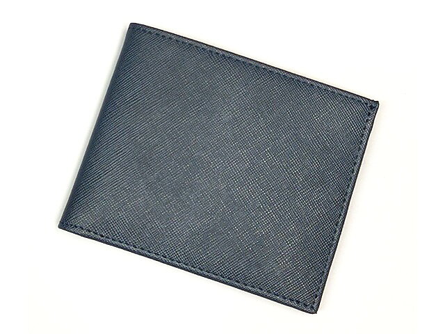 BIAGINI ビアジニ イタリア サフィアーノレザー 財布 ウォレット P182 ネイビーxブ...