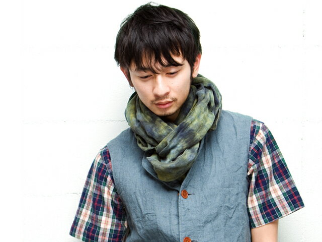 few �ե塼 Stole vest ���ȡ���٥��� Tie Dyeing ������������ �ͥ��ӡ�x��������