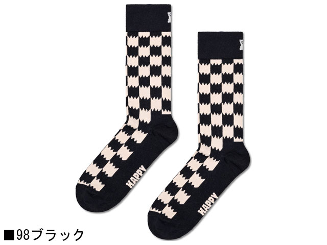【3足までメール便/ネコポス対応】★HAPPY SOCKS ハッピーソックスDizzy Check Sockソックス