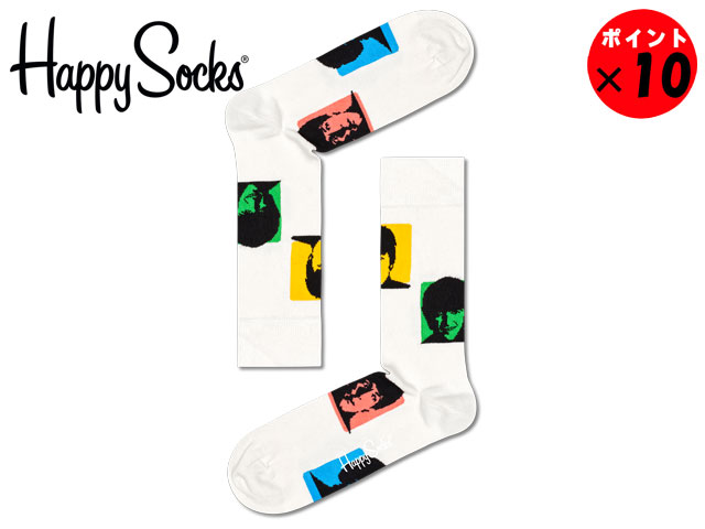 【3足までメール便/ネコポス対応】★HAPPY SOCKS ハッピーソックスBeatles Silhouettes Sock ビートルズ ソックス 【あす楽対応】