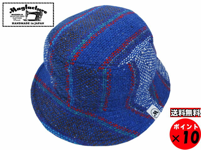 ★MAGFACTURE マグファクチャー BAJA HAT バハハット クラッシャーハット ブルー リメイク バハジャケット メキシカンパーカー【あす楽対応】