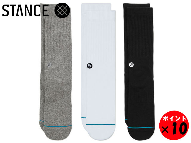 ★STANCE SOCKS スタンス Foundationコレクション ICON 3 PACK ソックス 