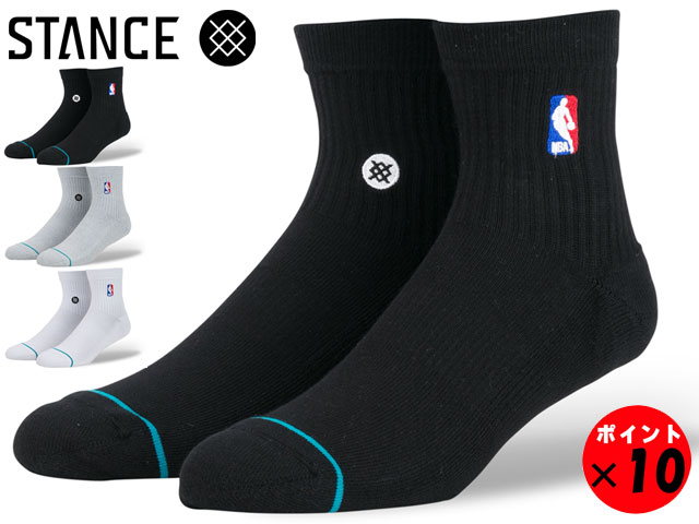 【2足までメール便/ネコポス対応】★STANCE SOCKS スタンス ソックス BASKETBALLコレクション NBA LOGOMAN QTR バスケットボール バスケ 【あす楽対応】