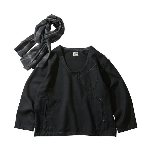 PORTER CLASSIC（ポータークラシック）PUNK&CASHMERE LONG SLEEVE W/SUPER 120'S WOOL STOLE