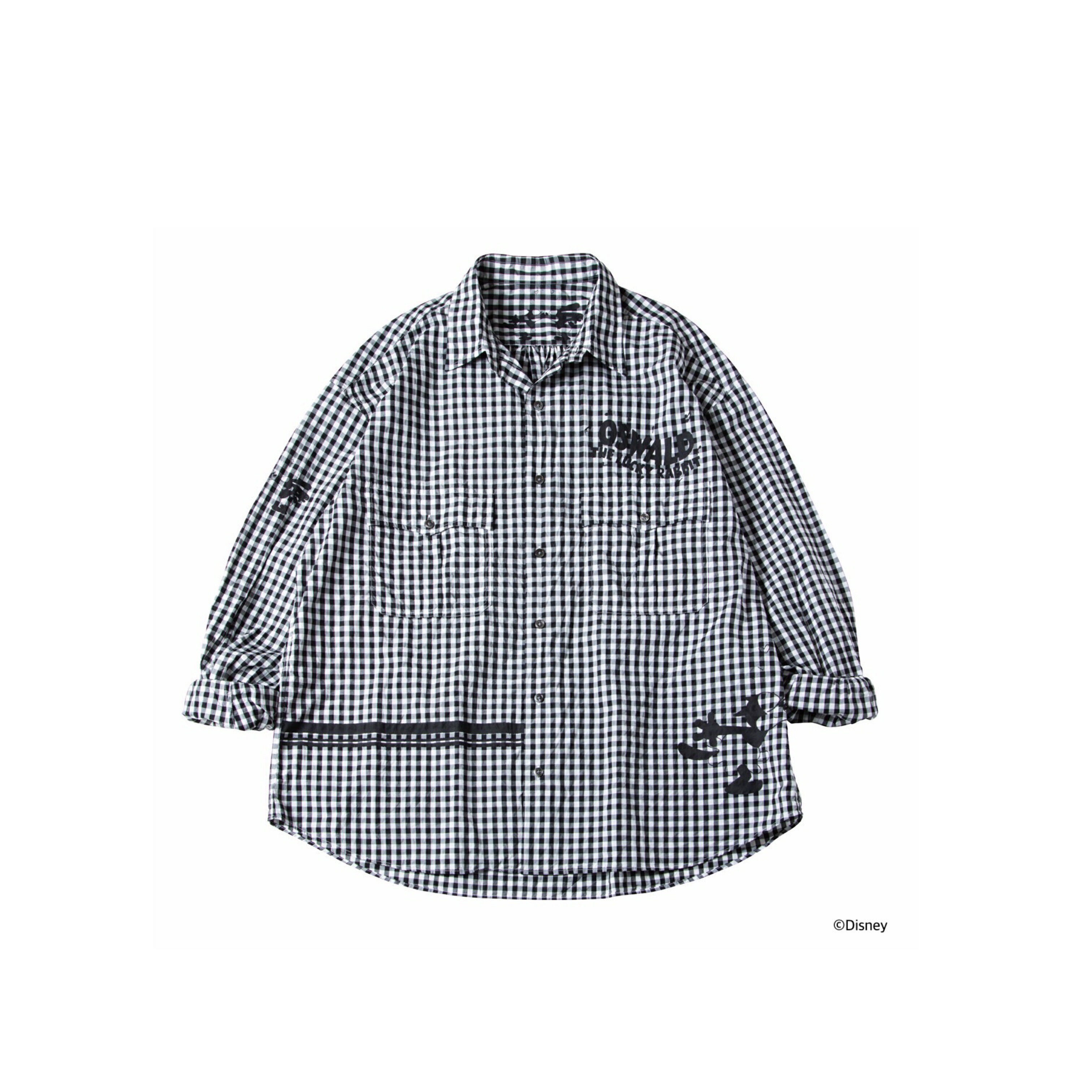 楽天ポータークラシック京都PORTER CLASSIC（ポータークラシック）DISNEY 100 OSWALD / ROLL UP GINGHAM CHECK SHIRT