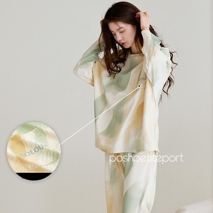 ルームウェア レディース パジャマ 上下セット 長袖 綿 コットン100% レディースパジャマ 寝巻 ナイトウェア 部屋着 春 秋 冬 女性 やさしい リラックス おしゃれ 母の日 記念日 誕生日 ギフト 大きいサイズ M L XL XXL