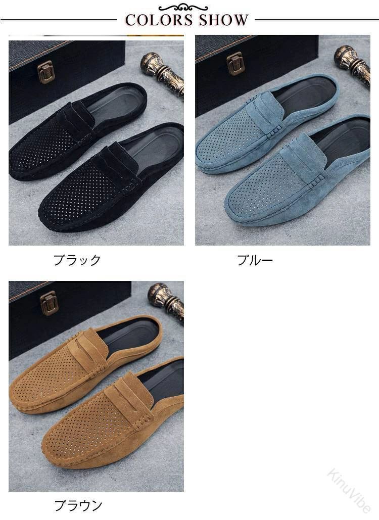 メンズ サボサンダル かかとなし サンダル ビジネス オフィス シューズ 軽量 革靴 ...