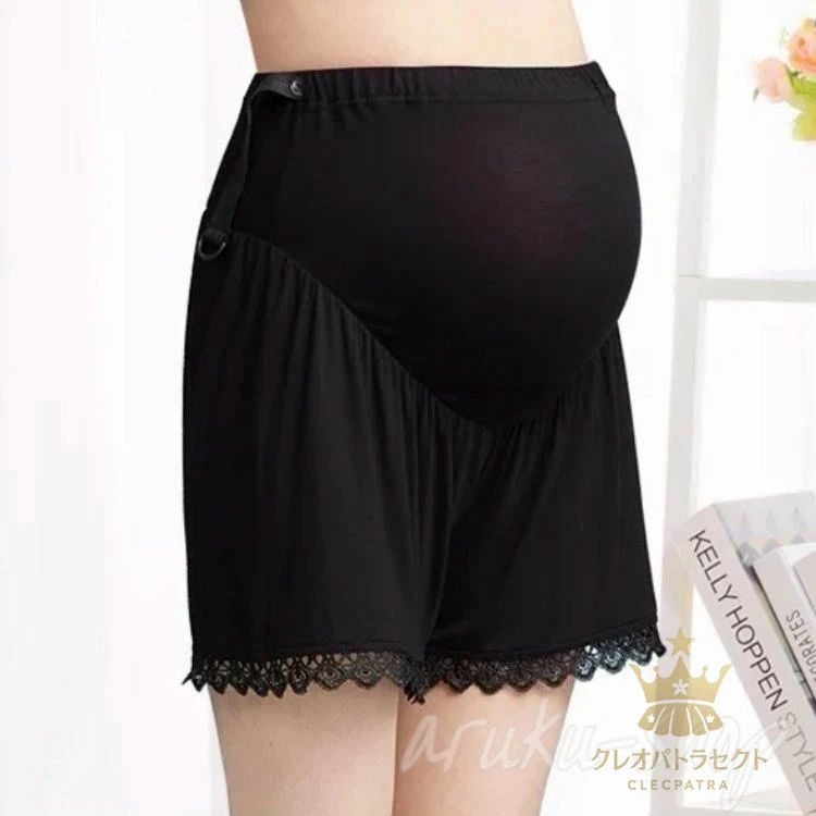 レース マタニティ ペチコート ペチパンツ 3分丈 ショートパンツ スパッツ ペチパ...